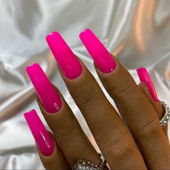 10 piece Press On Nails Long Sculpted Square Xs - Picture 8 of 11